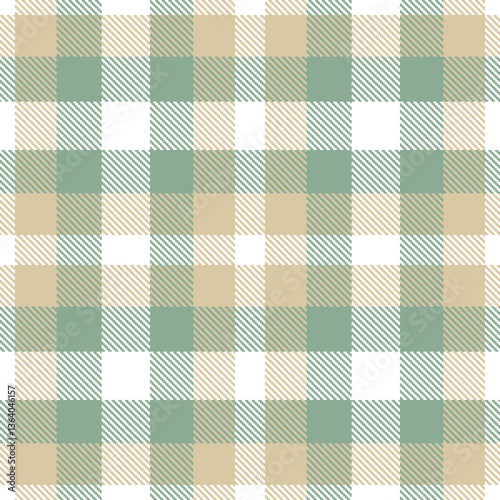 Modern Seamless Tartan in Vivid White tones Textile Design Variant 2356