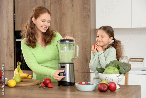 Mother and little daughter ...