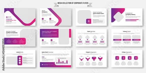 Modern infographic design template with web and business elements