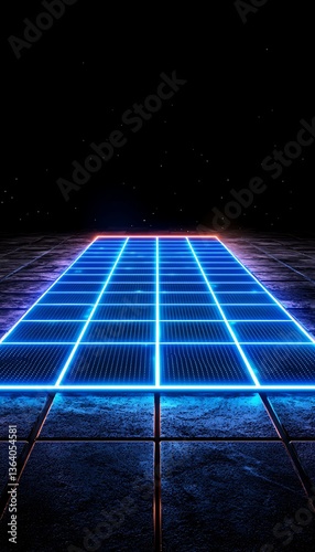 Neon Grid, Futuristic Platform