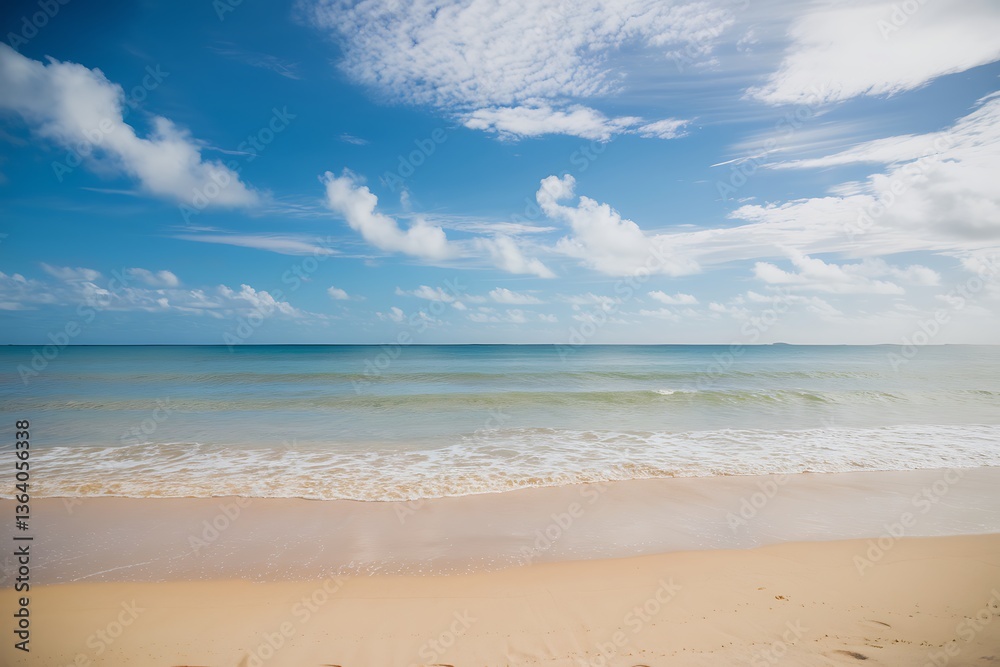 tropical beach with blue sky and clouds,Scenic Summer Beach Resort with Turquoise Water and Greenery tropical beach with blue sky and clouds,Scenic Summer Beach Resort with Turquoise Water and Greenery