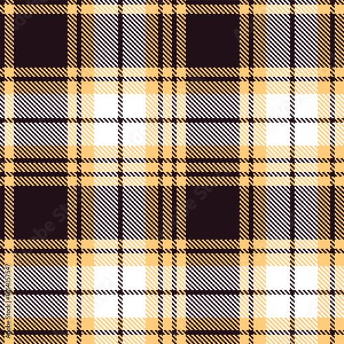 Modern Metallic Very Dark Brown Seamless Tartan Textile Design Variant 2517