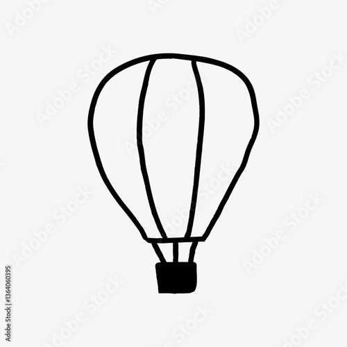 Obraz na płótnie Air balloon doodle collage element vector w salonie