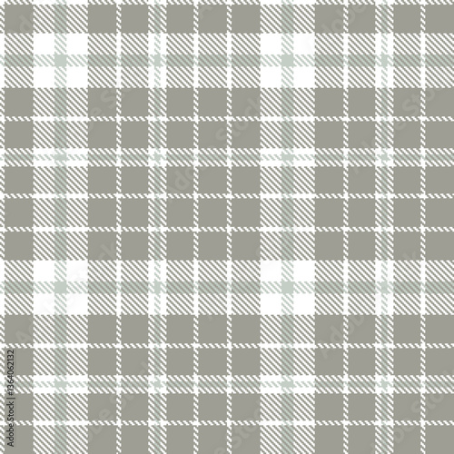 Modern Muted White Seamless Tartan Textile Design Variant 2583