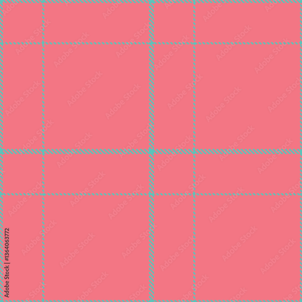Fototapeta premium Pastel Topaz and Bright Blush Pink Seamless Tartan Textile Design