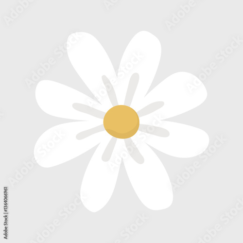 Cute daisy illustration collage element vector