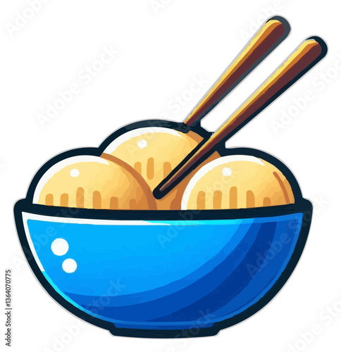 bowl of dumplings 