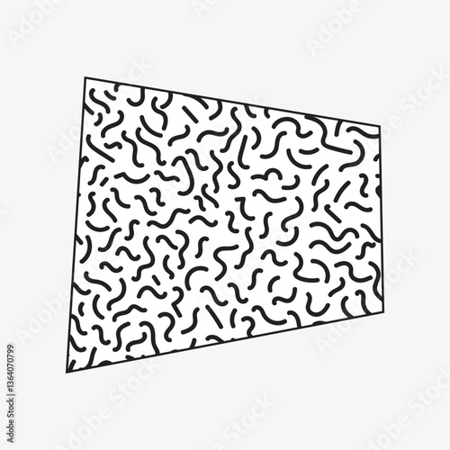 Black & white abstract pattern shape vector