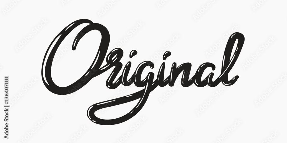 Fototapeta premium Original word, cursive typography, wording vector