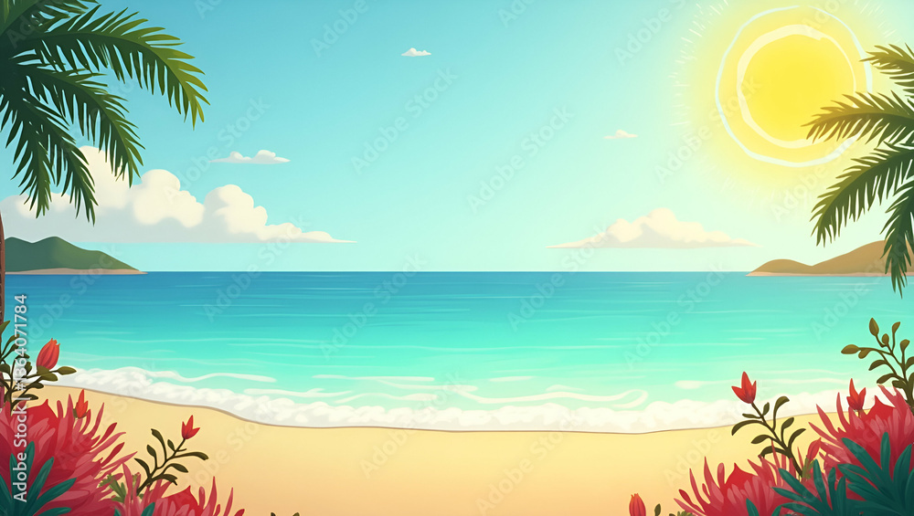 Obraz premium Stunning Australian Beach Scenes with Dynamic Boomerangs: Perfect Border Frame for Australia Day Messages and Sunny Copy Space in Photo Stock Concept