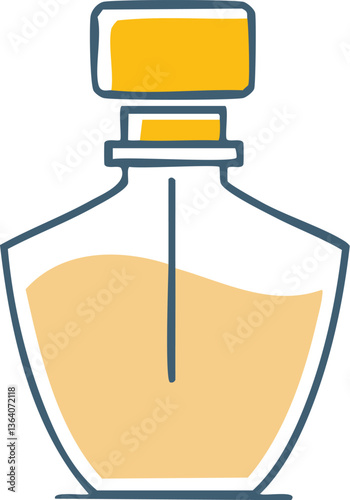 Simply illustrate perfume bottle simple illustrations.