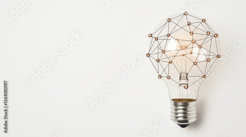 Innovative light bulb design modern office creative product photography bright environment close-up view conceptual illumination
