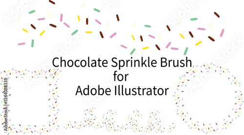 Chocolate sprinkle brush for design brush in Adobe Illustrator