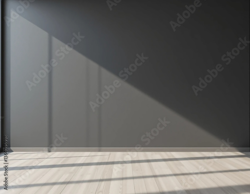 Empty room with a dark gray wall mockup