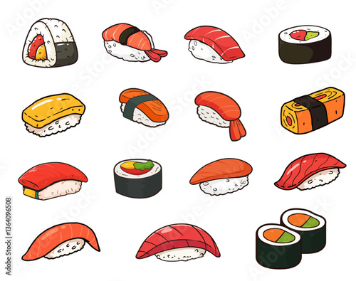 sushi collection illustration