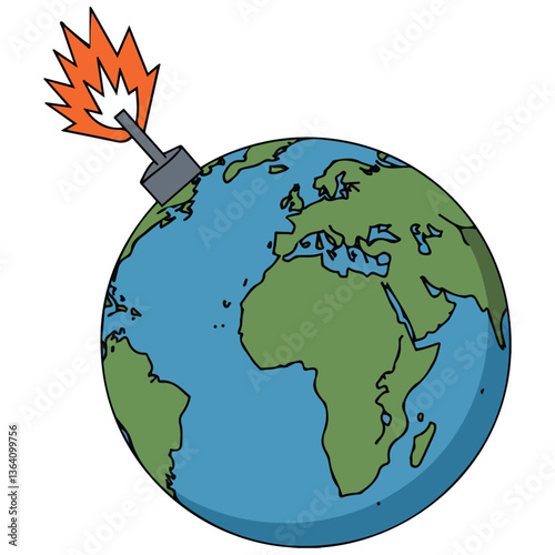 Globe heating like a bomb