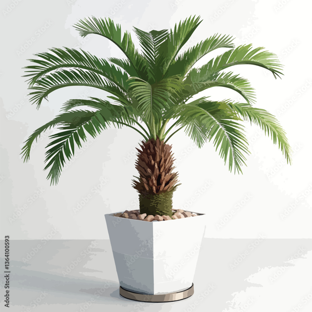 Obraz premium palm tree in a pot