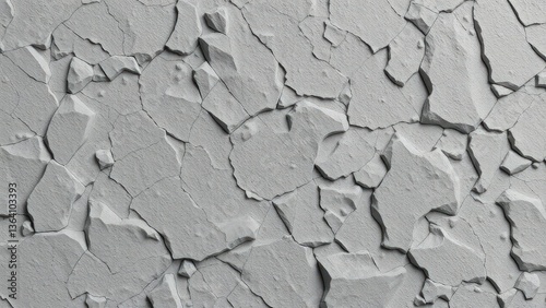Grunge gray background. 3D effect stone wallpaper. The texture of the mountains. Close-up. Volumetric rock background.