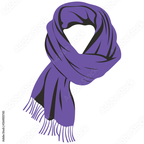 Winter scarf illustration