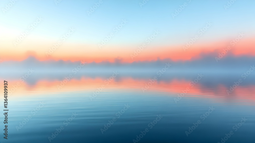 Fototapeta premium Sunrise Reflection On Calm Water