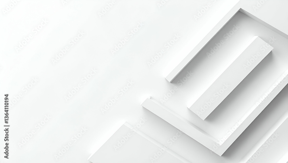Modern Brand Synergy: Minimal Digital Lines & Open White Fields in Photo Stock Modern Brand Synergy: Minimal Digital Lines & Open White Fields in Photo Stock