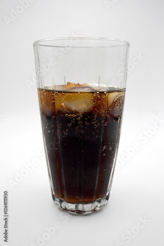 Glass of Cola with Ice, Refreshing and Chilled Drink