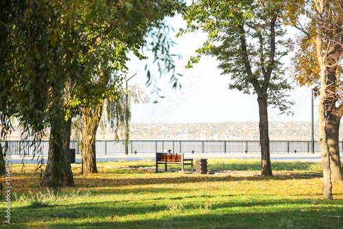 Beautiful autumn park with ...