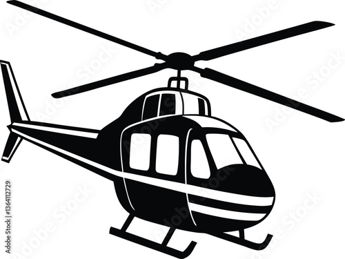 helicopter isolated on white background