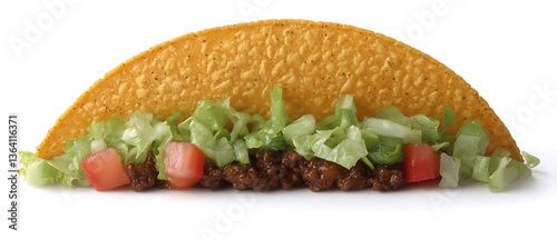 Taco on White Background