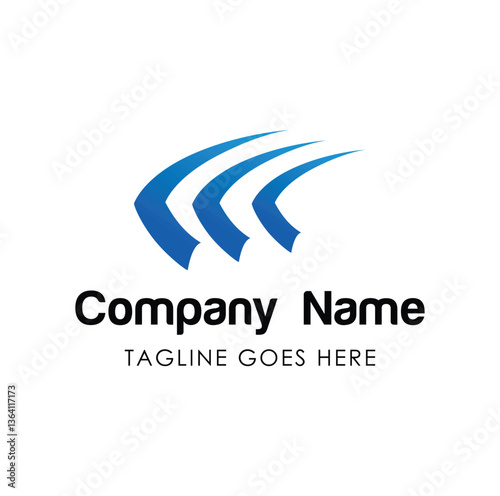 Vector illustration logo company aviation isolated on white background