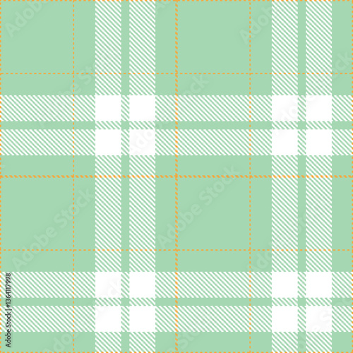 Dusty Hospital Green Seamless Tartan with Warm Butterscotch accents Textile Design