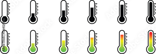 temperature symbol icon in flat vector