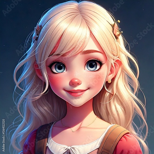 Cartoon of a young woman