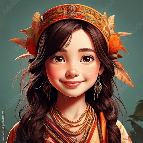 Cartoon of a young woman