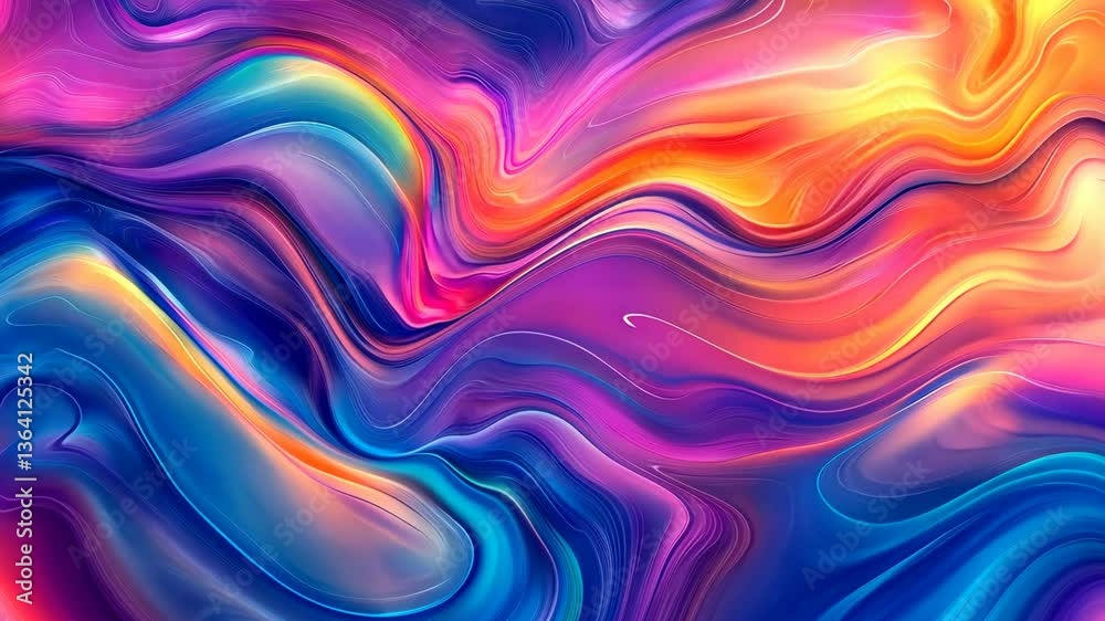 Colorful abstract swirl pattern with vibrant hues creating a lively and dynamic visual experience