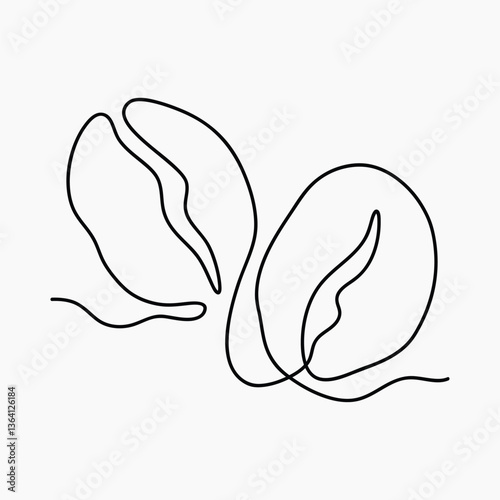 Coffee beans, aesthetic illustration design element vector