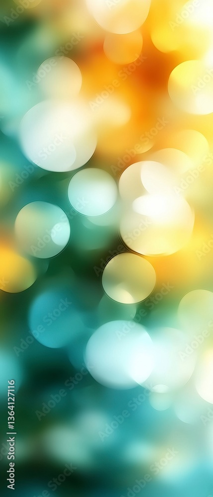 Fototapeta premium Abstract Teal and Orange Bokeh Background