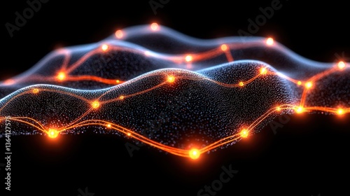 Abstract Digital Wave: Network Connection Visualization