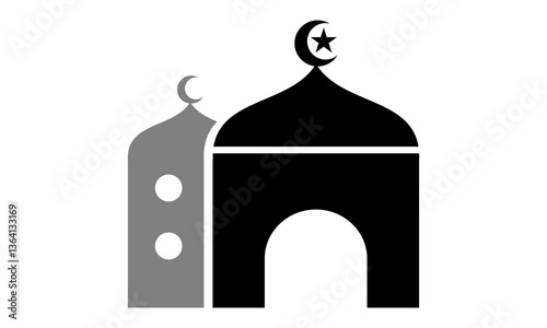 mosque vector design logo