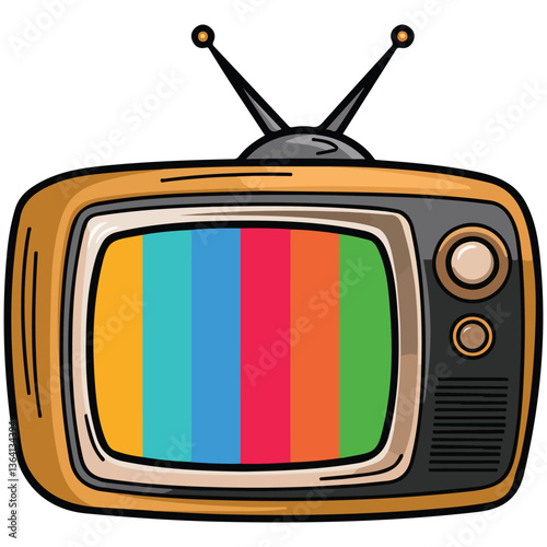 Retro TV with antenna