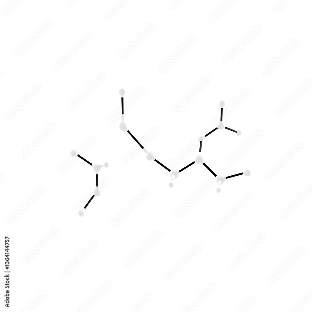 3D image of Sphingolipid skeletal formula - molecular chemical structure of aliphatic amino alcohol example isolated on white background 3D image of Sphingolipid skeletal formula - molecular chemical structure of aliphatic amino alcohol example isolated on white background
