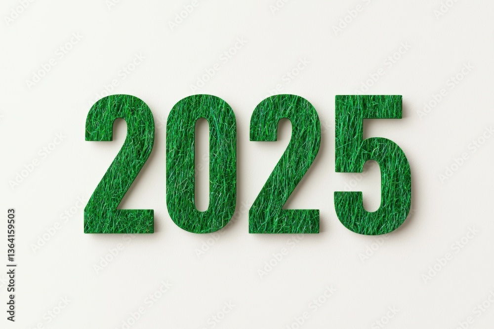 Vibrant Green Numbers 2025 Displayed on a Clean White Background Symbolizing Growth and Renewal Vibrant Green Numbers 2025 Displayed on a Clean White Background Symbolizing Growth and Renewal