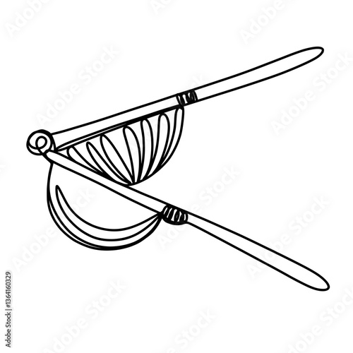 Lemon squeezer continuous line art drawing