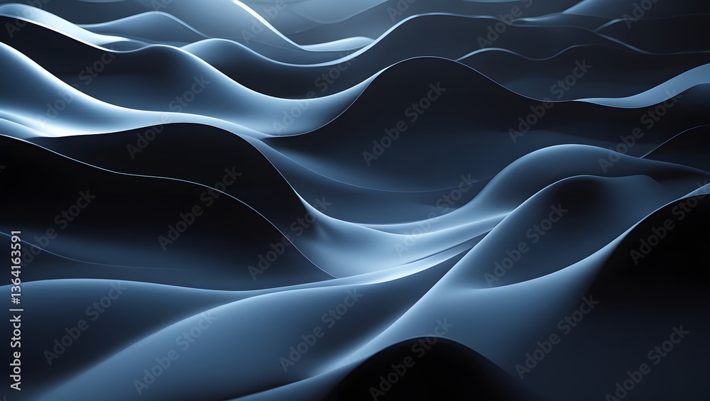 Background 3D Dark Abstract Flowing Waves Background 3D Dark Abstract Flowing Waves