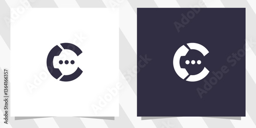letter c with call logo design