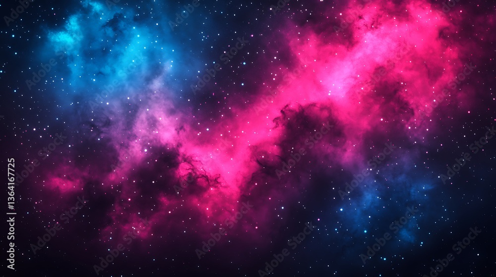 Pink and blue nebula in space. (2) Pink and blue nebula in space. (2)