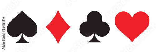 Playing Card Suits. Spades,Diamonds, Clubs,Hearts. 