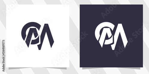 letter mc cm logo design