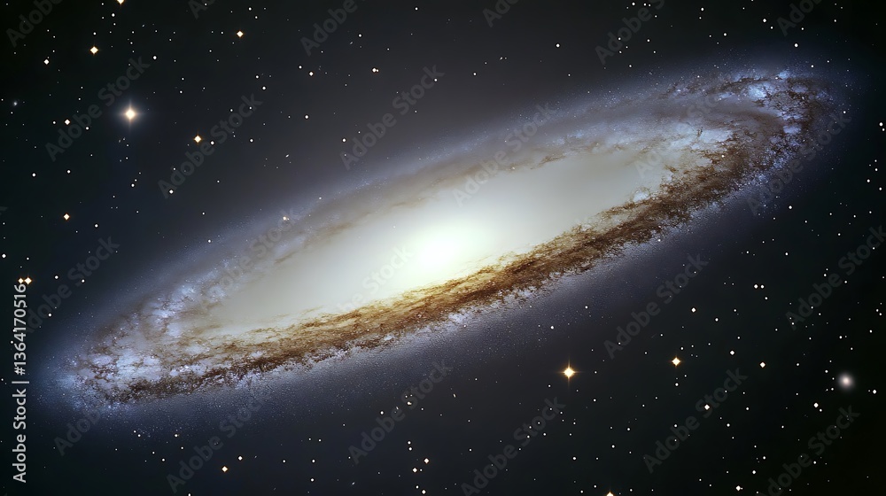 Obraz premium Elliptical galaxy in deep space.