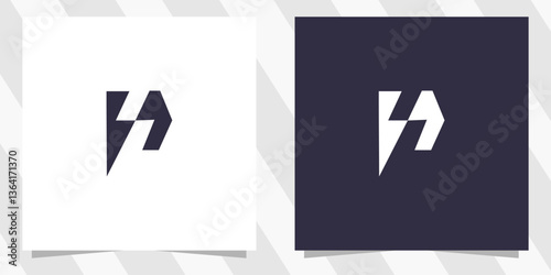 letter ps sp logo design
